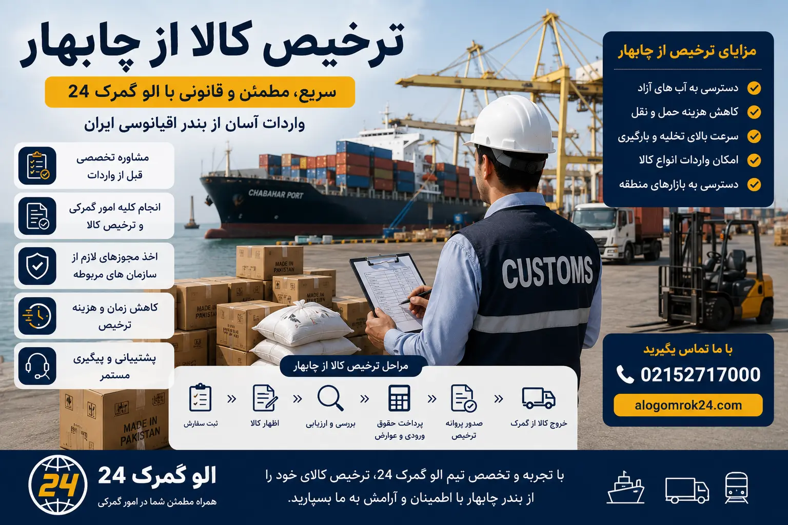 ترخیص کالا از چابهار