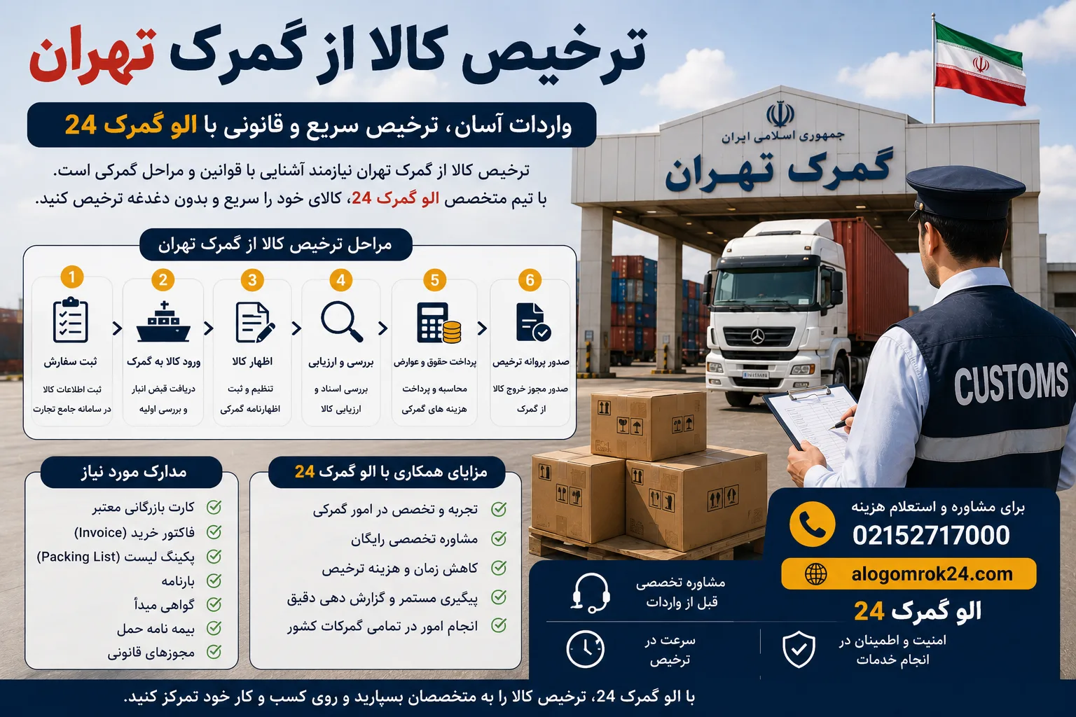 ترخیص کالا از گمرک تهران