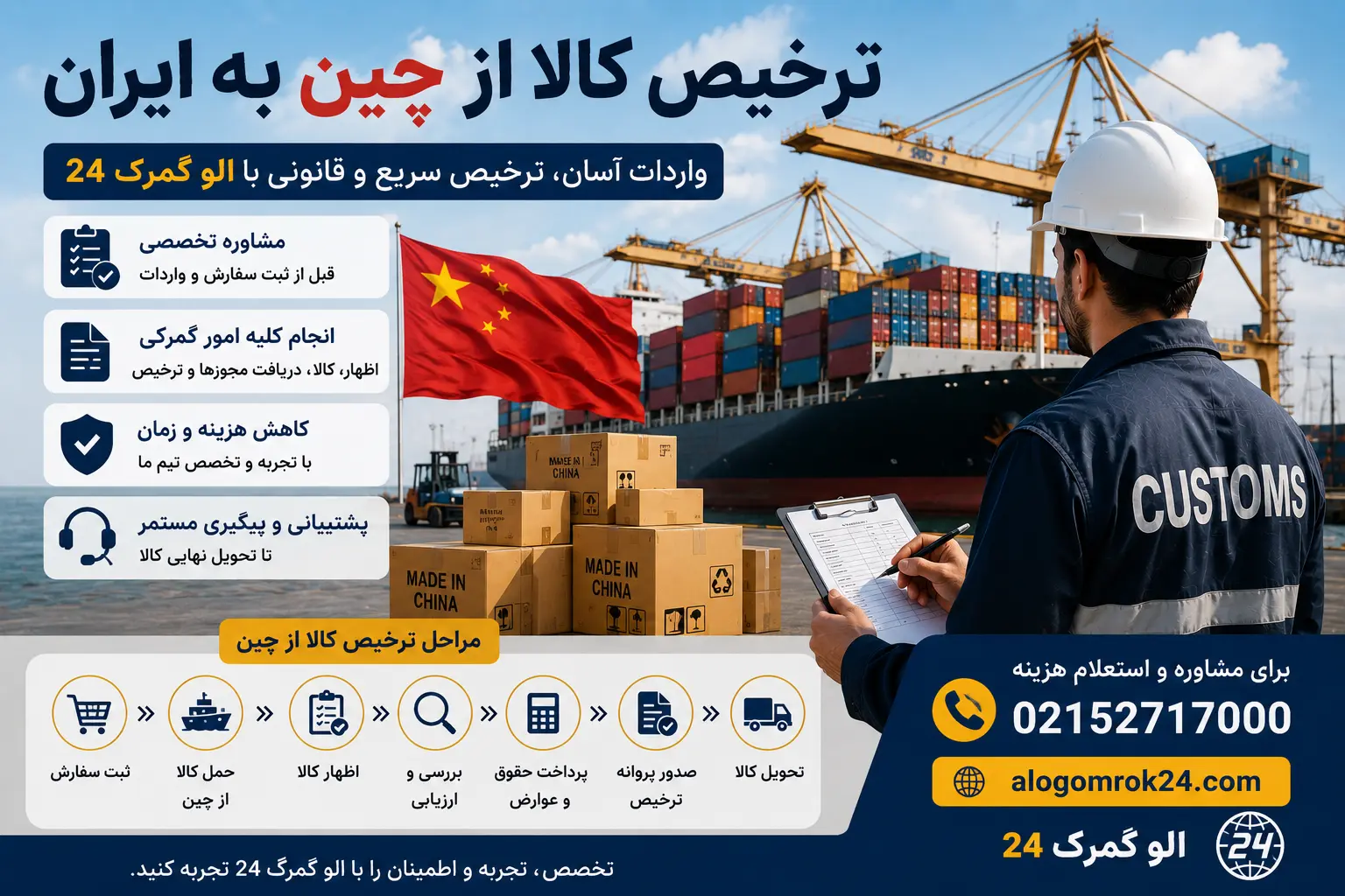 ترخیص کالا از چین به ایران