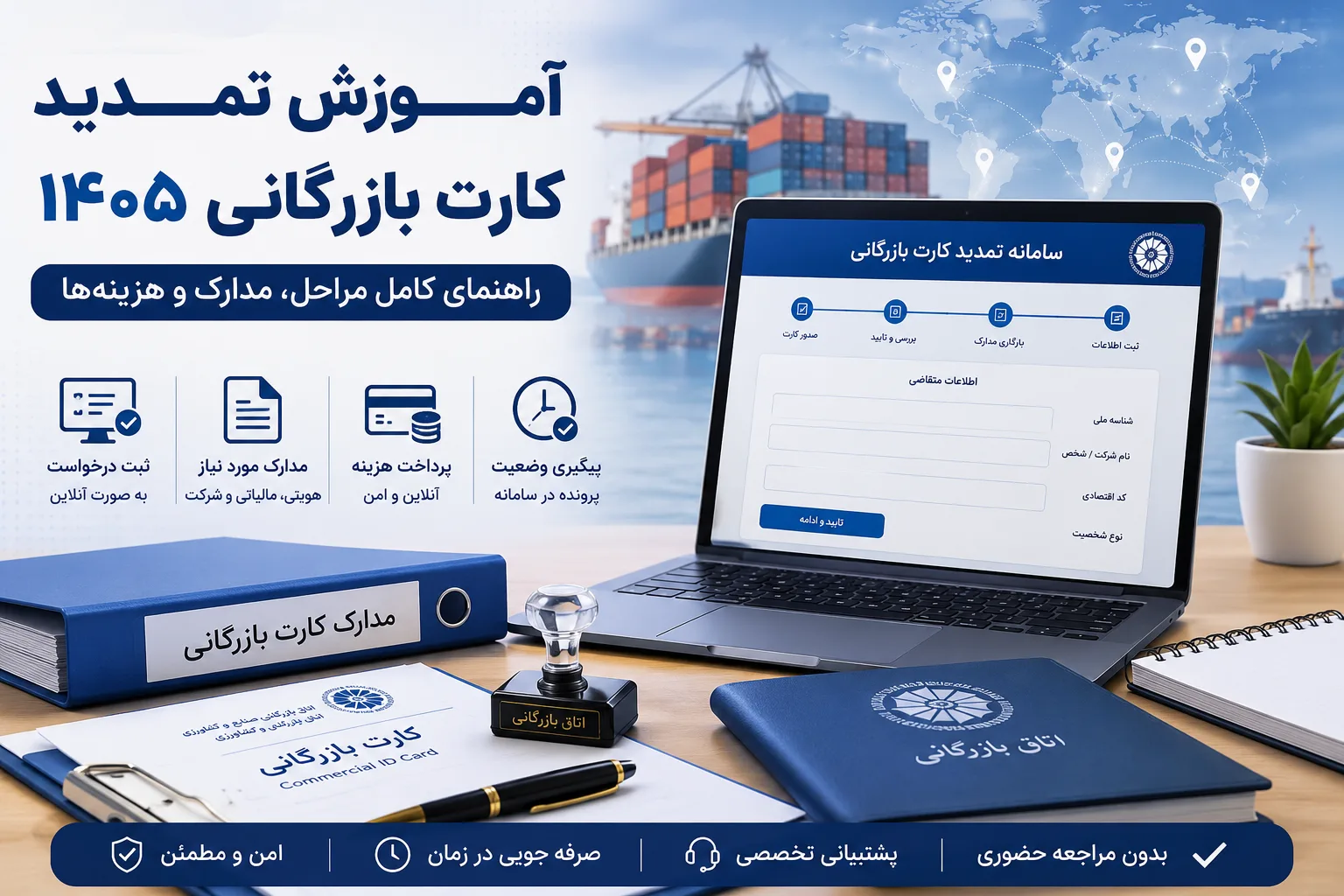 آموزش تمدید کارت بازرگانی