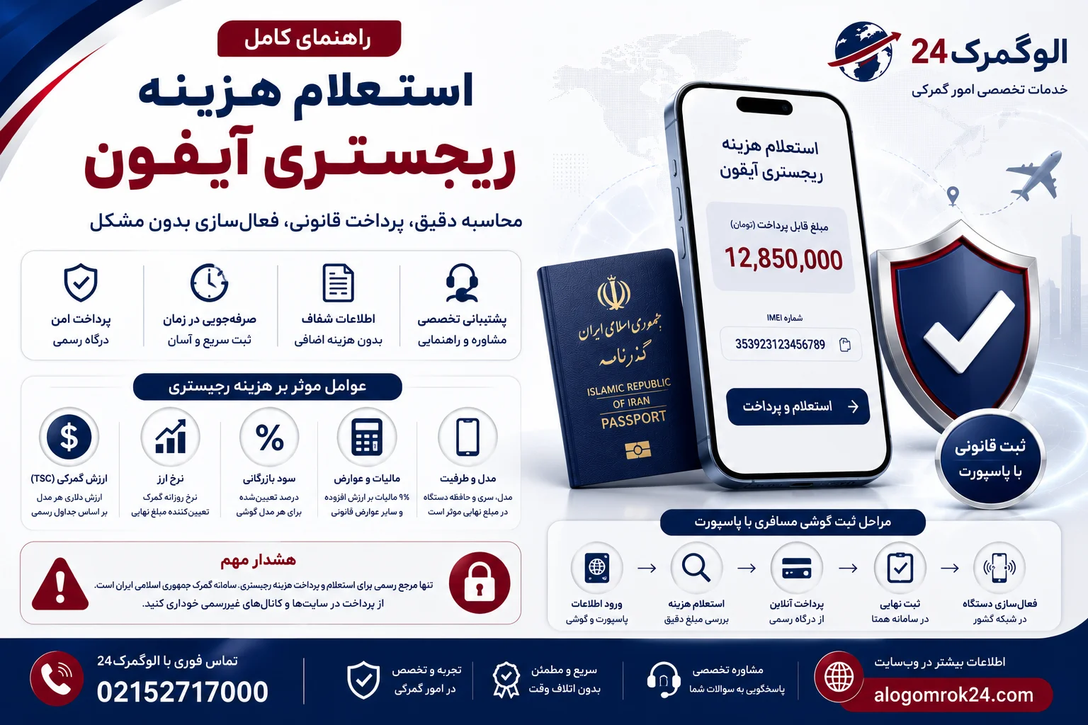 استعلام هزینه ریجستری آیفون